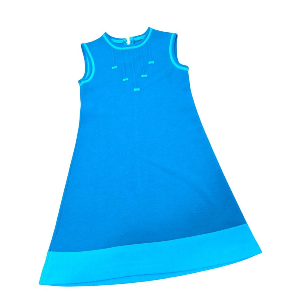 Vintage Suntogs Of Miami Girls Sleeveless Dress Bow Detail On Front Size 8